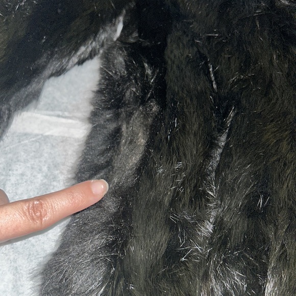 Short real fur coat fully lined with inner side pockets size small (vintage). - Picture 5 of 5